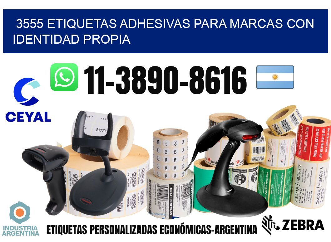 3555 Etiquetas adhesivas para marcas con identidad propia