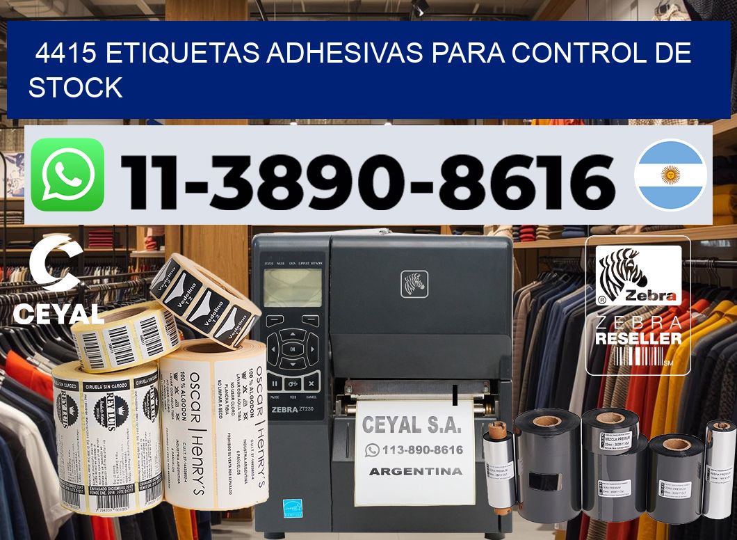 4415 Etiquetas adhesivas para control de stock
