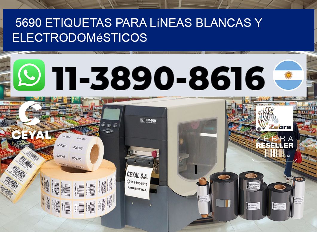 5690 Etiquetas para líneas blancas y electrodomésticos