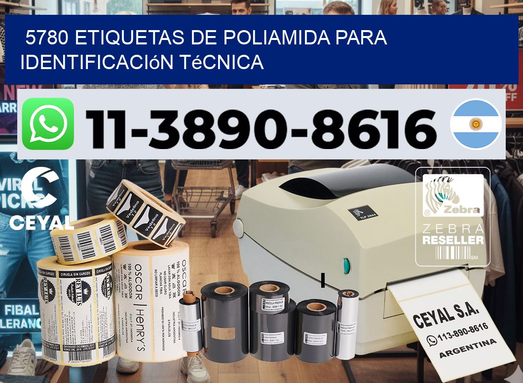 5780 Etiquetas de poliamida para identificación técnica