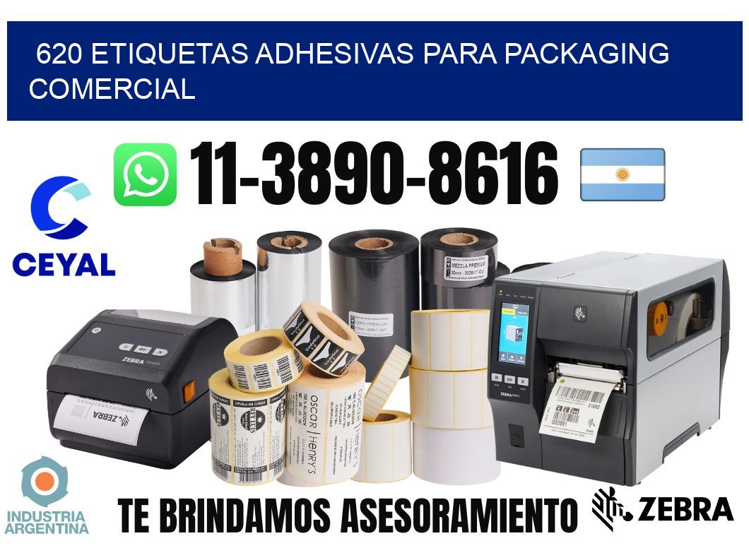 620 Etiquetas adhesivas para packaging comercial