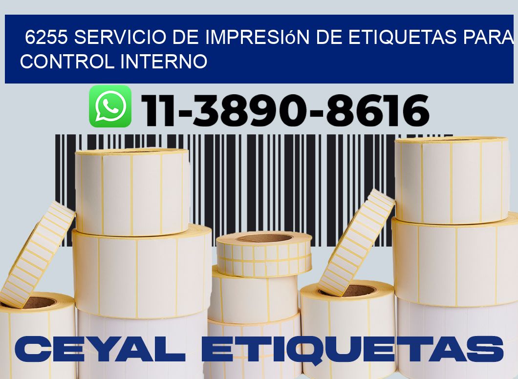 6255 Servicio de impresión de etiquetas para control interno