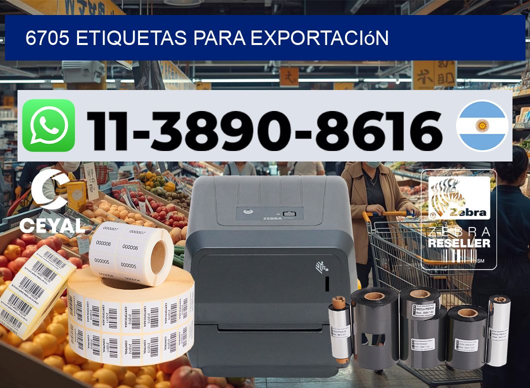 6705 Etiquetas para exportación