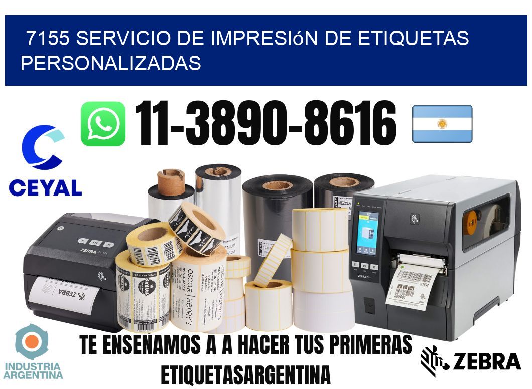 7155 Servicio de impresión de etiquetas personalizadas