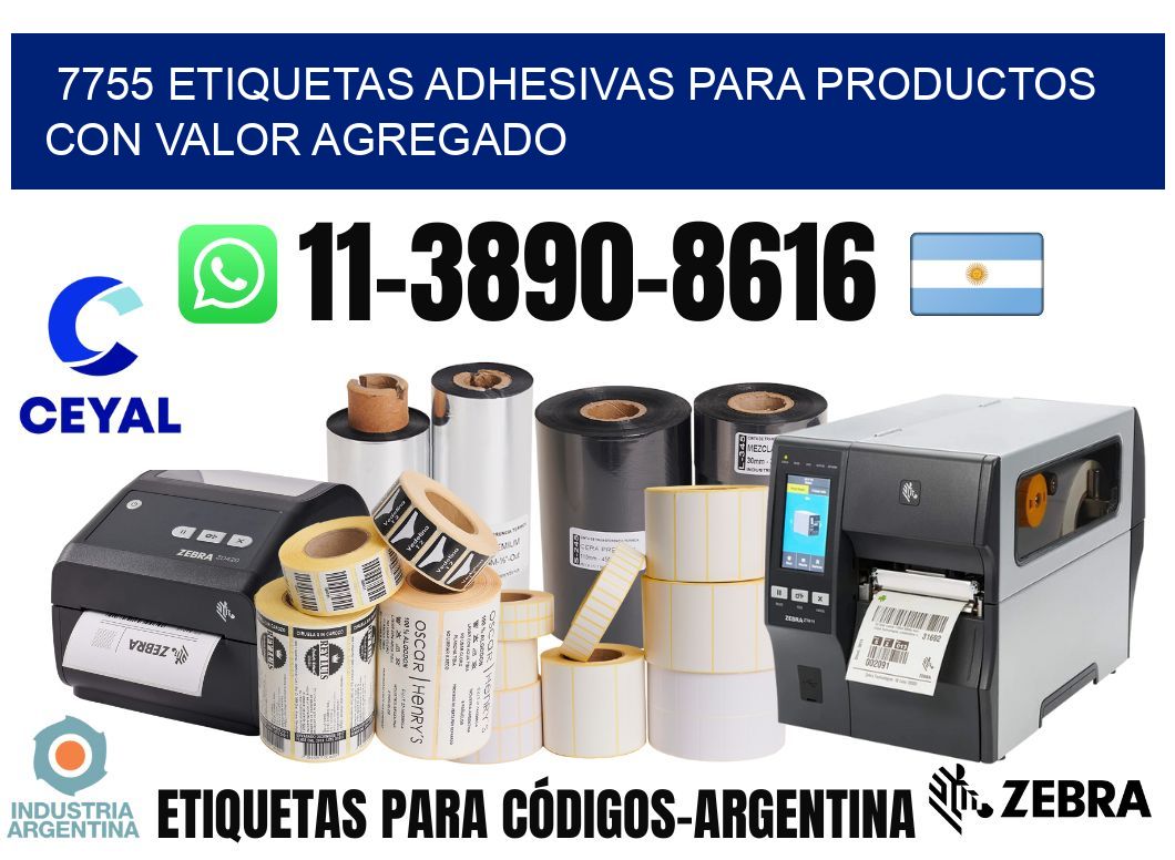7755 Etiquetas adhesivas para productos con valor agregado