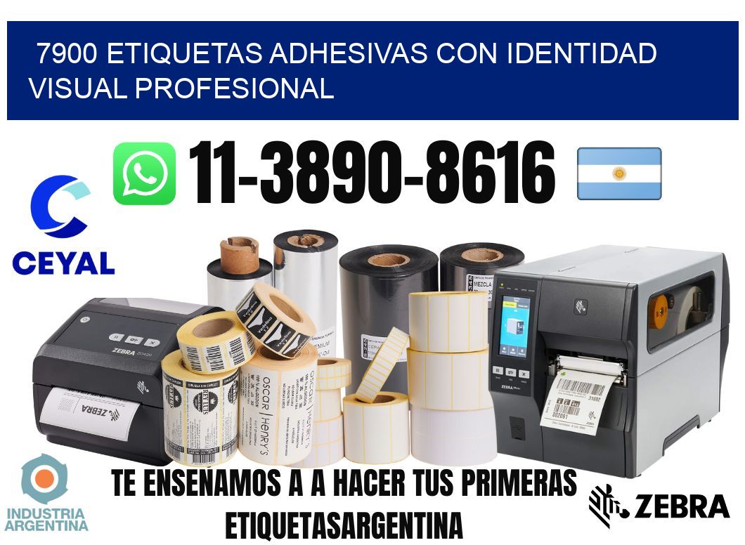 7900 Etiquetas adhesivas con identidad visual profesional