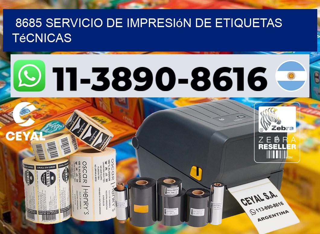 8685 Servicio de impresión de etiquetas técnicas