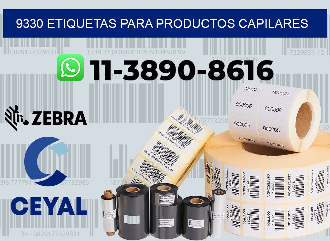 9330 Etiquetas para productos capilares
