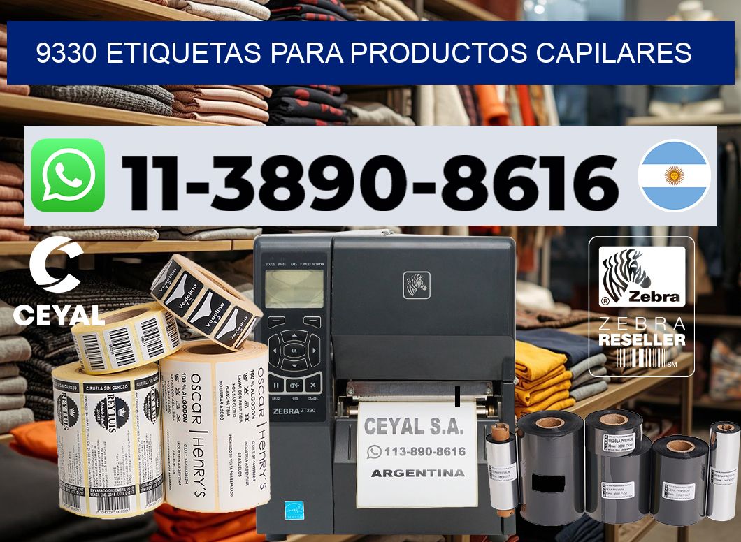 9330 Etiquetas para productos capilares
