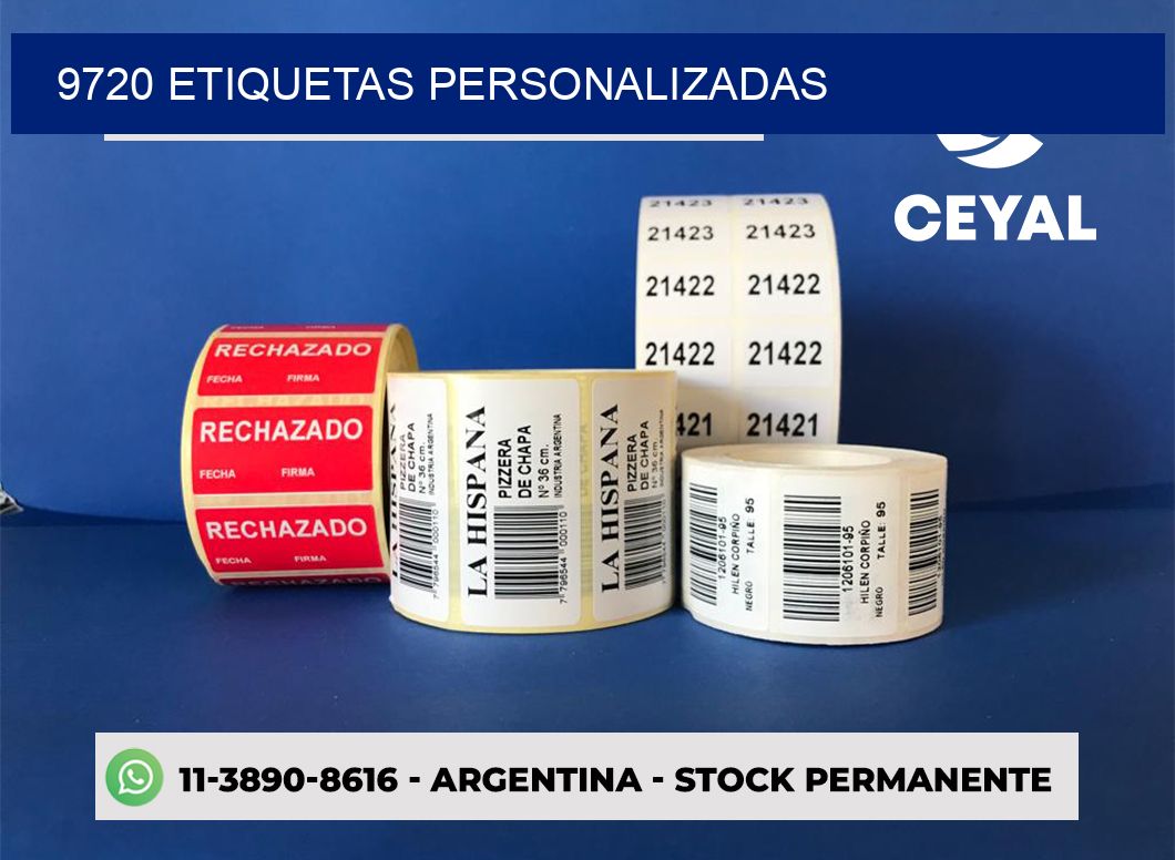 9720 etiquetas personalizadas