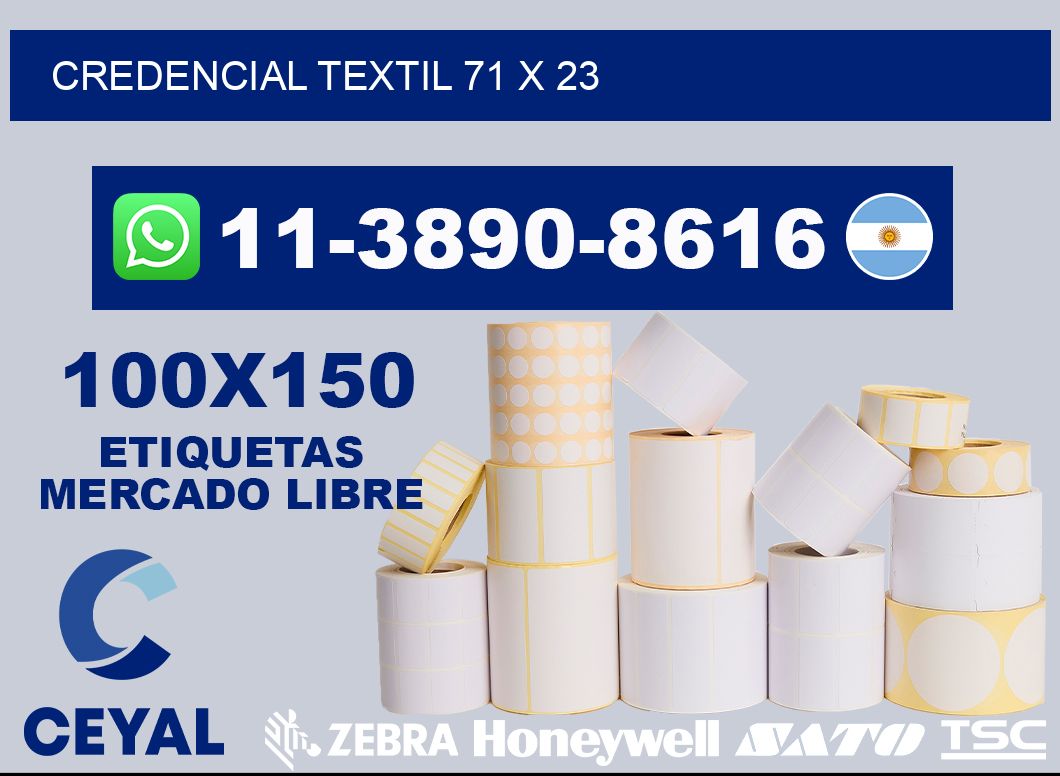 Credencial textil 71 x 23