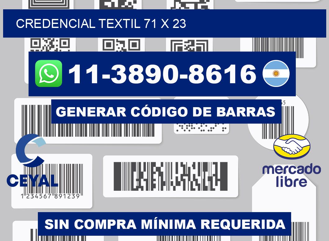 Credencial textil 71 x 23