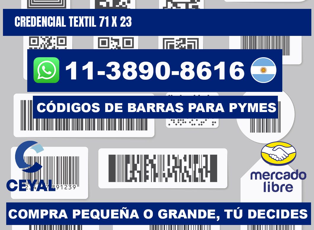 Credencial textil 71 x 23