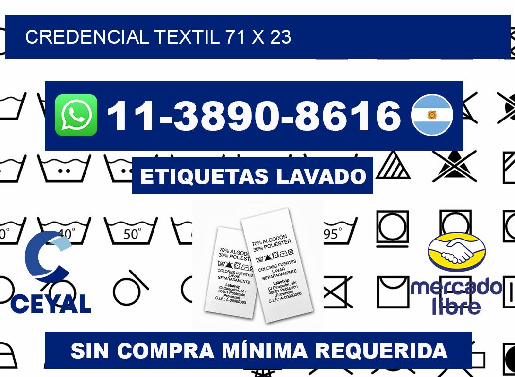 Credencial textil 71 x 23