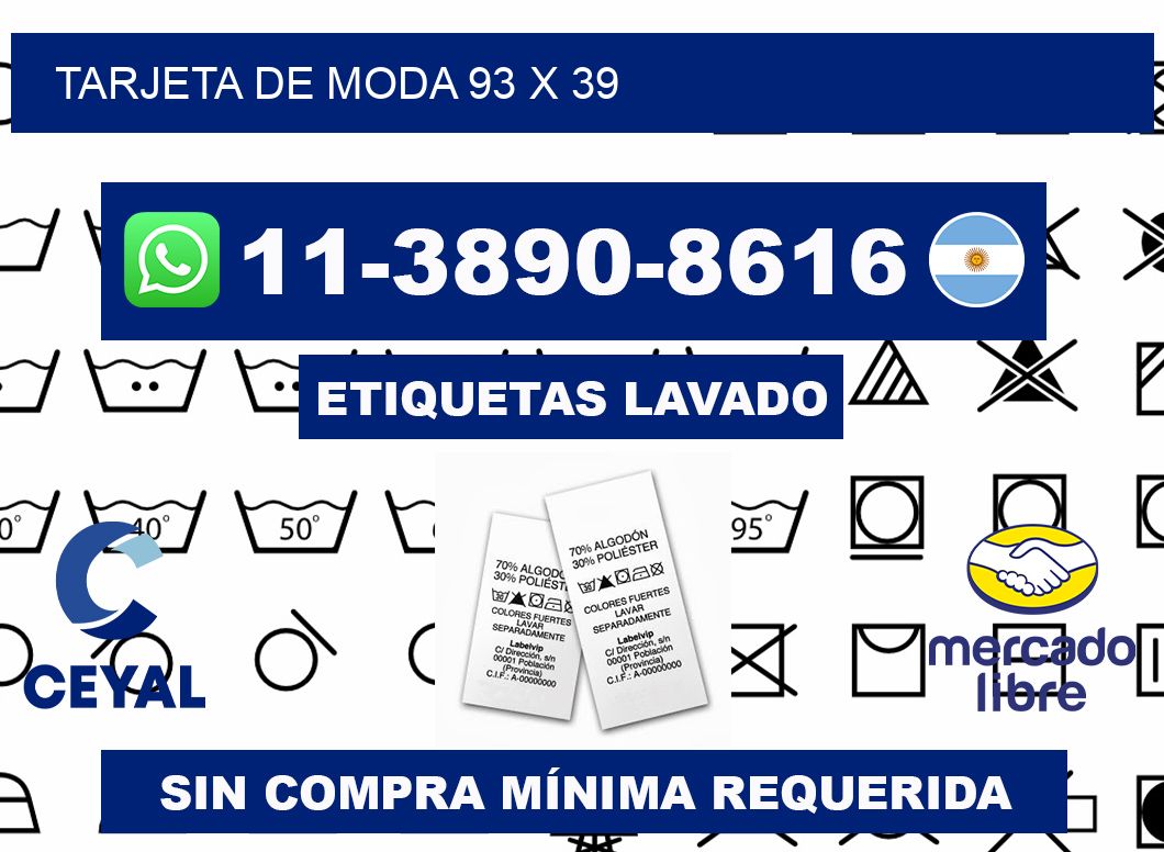 Tarjeta de moda 93 x 39