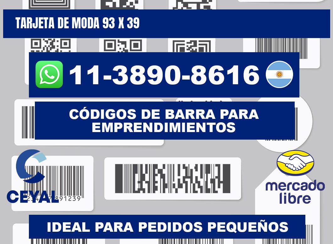 Tarjeta de moda 93 x 39