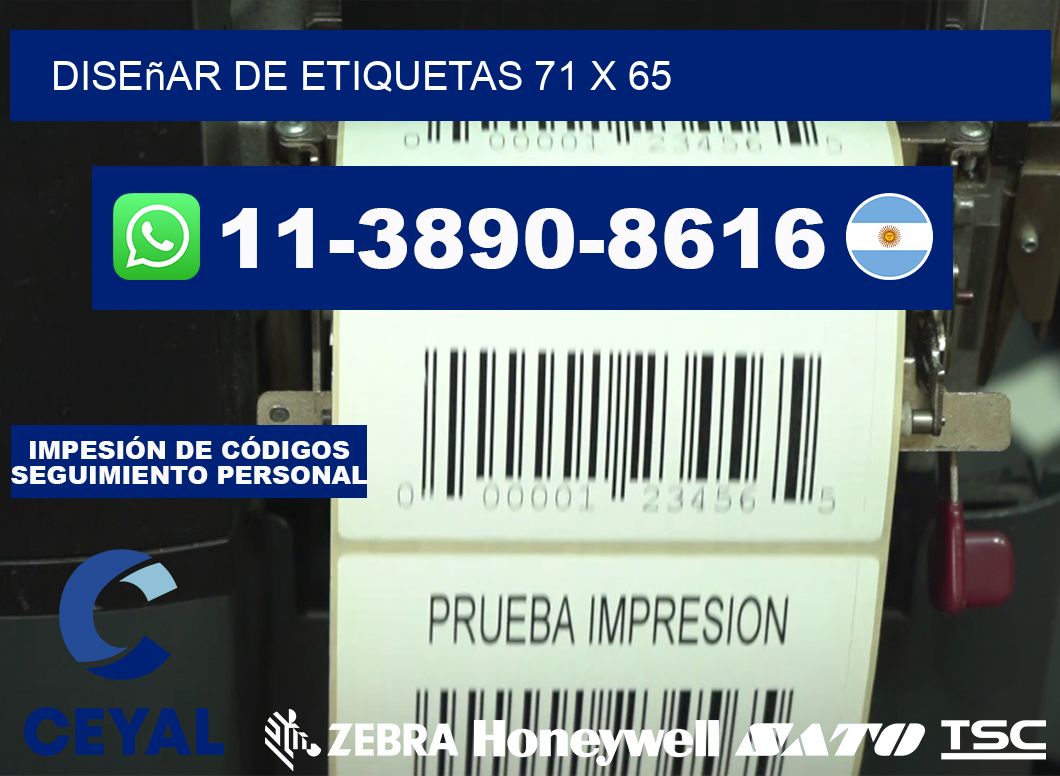 diseñar de etiquetas 71 x 65