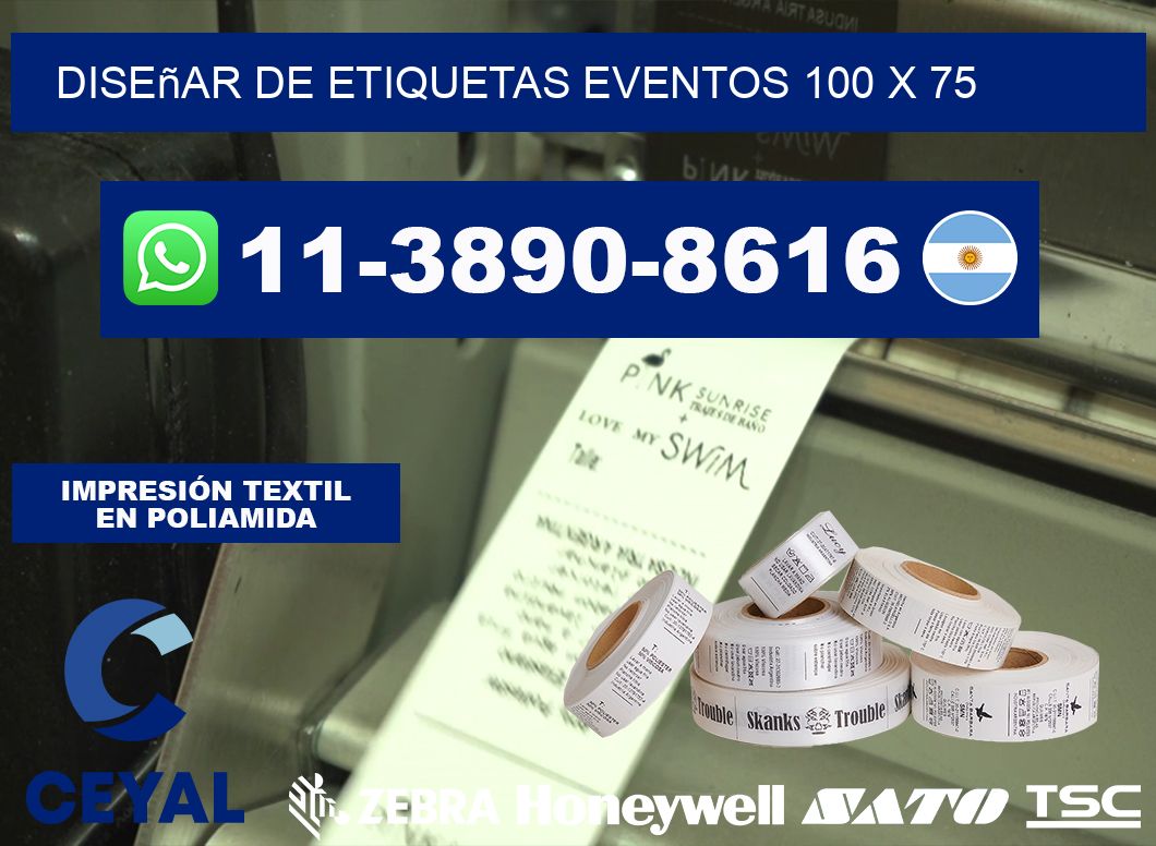 diseñar de etiquetas eventos 100 x 75