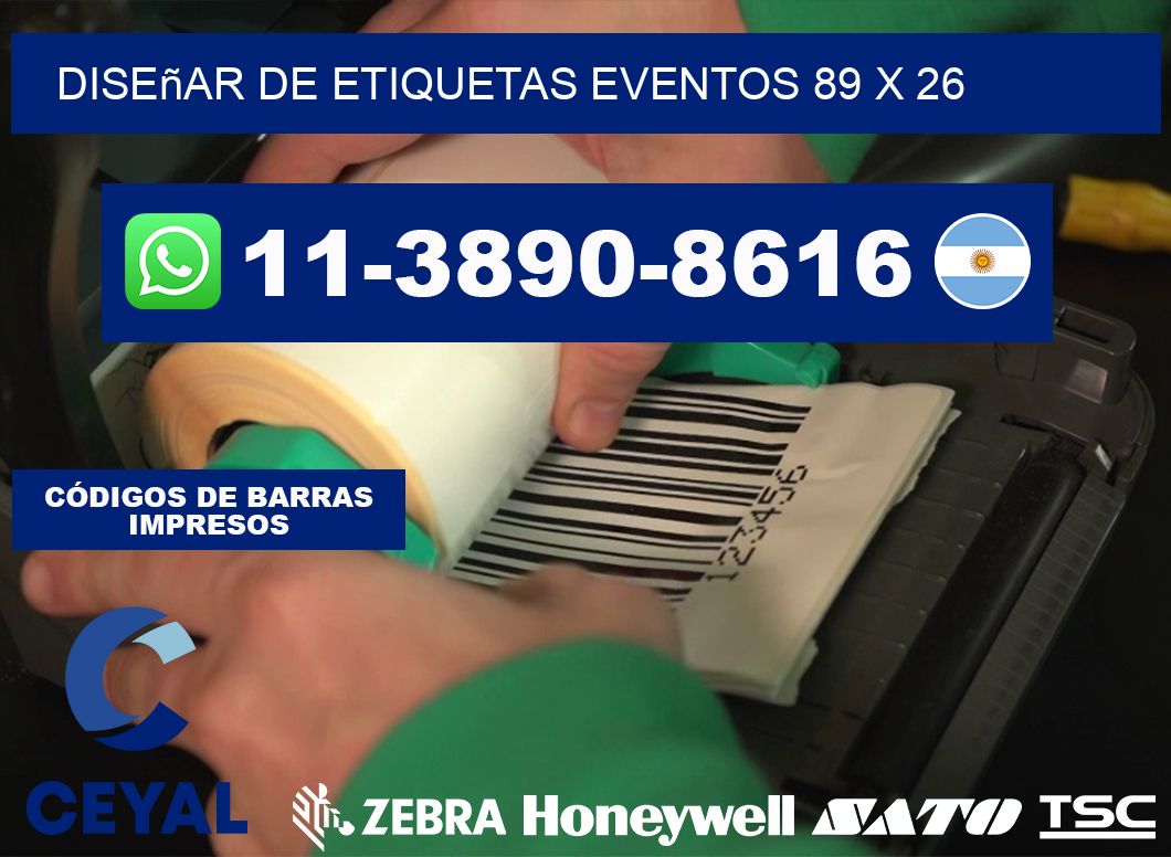 diseñar de etiquetas eventos 89 x 26