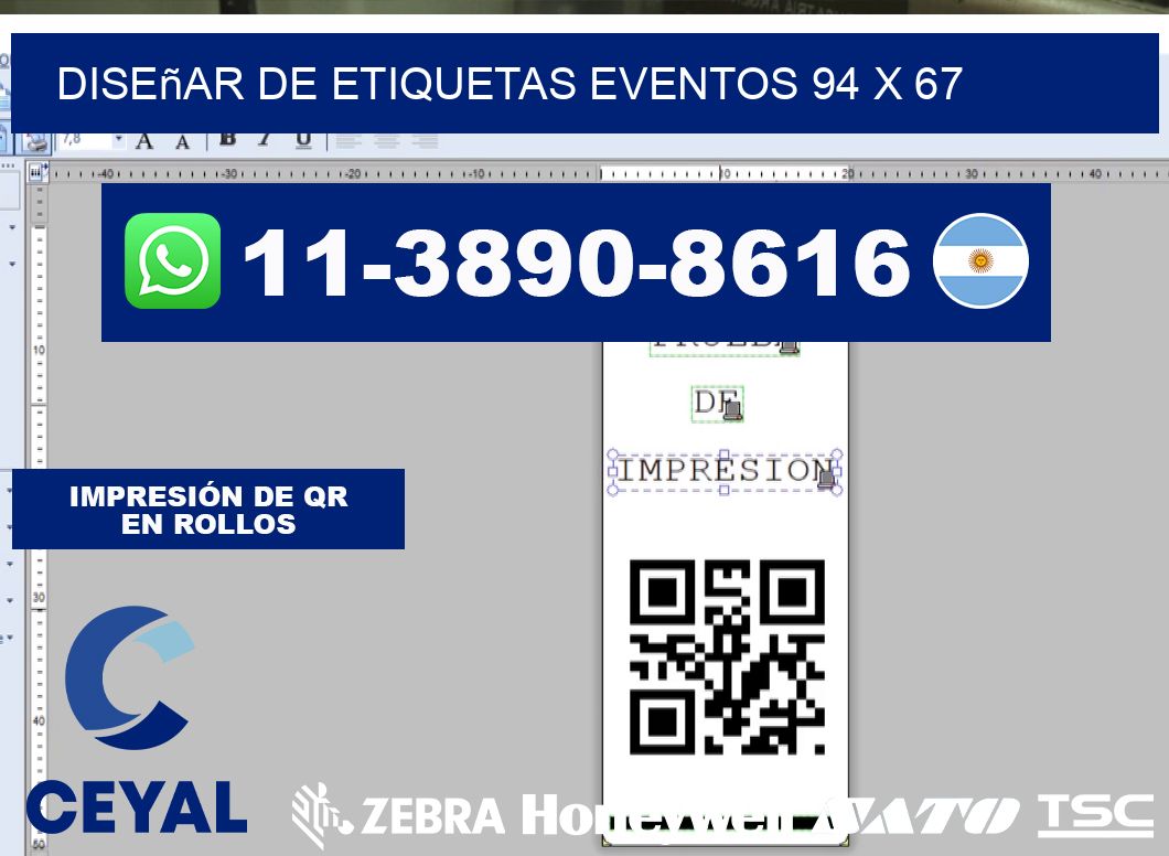 diseñar de etiquetas eventos 94 x 67