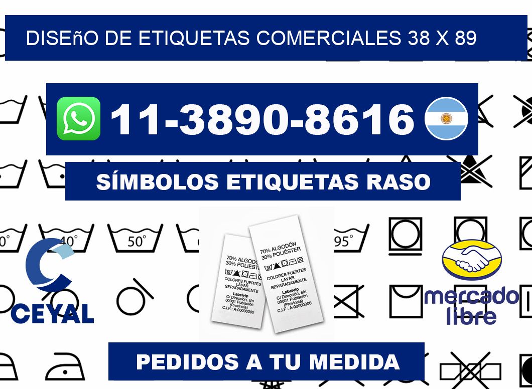 diseño de etiquetas comerciales 38 x 89