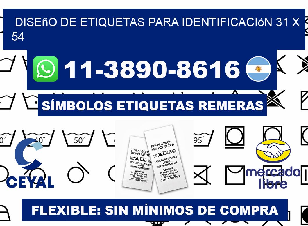 diseño de etiquetas para identificación 31 x 54
