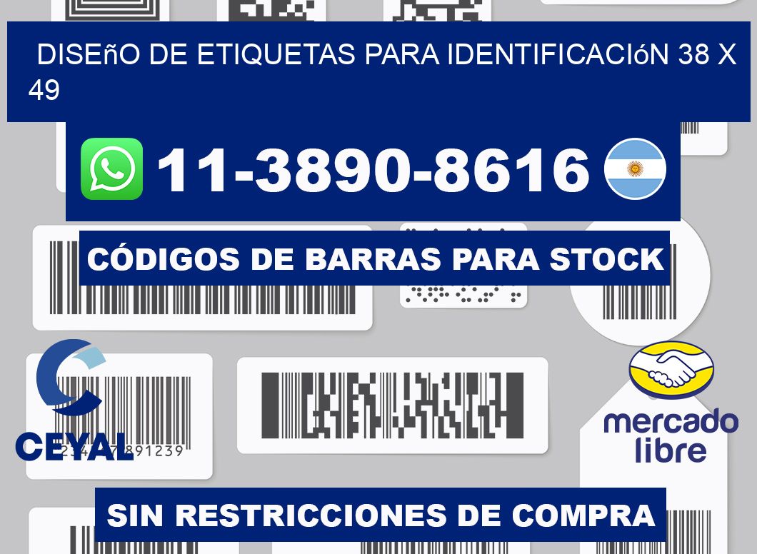 diseño de etiquetas para identificación 38 x 49