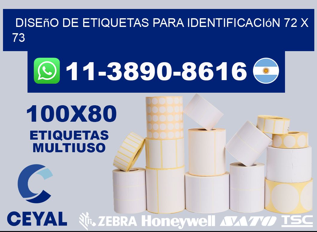 diseño de etiquetas para identificación 72 x 73