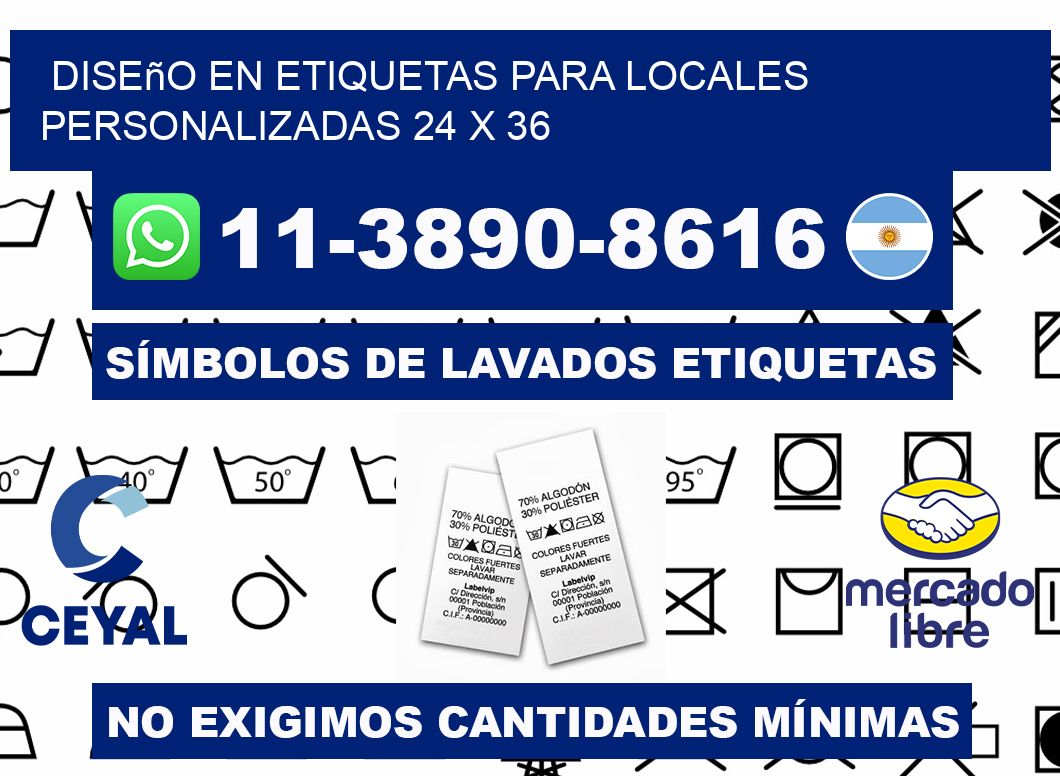 diseño en etiquetas para locales personalizadas 24 x 36