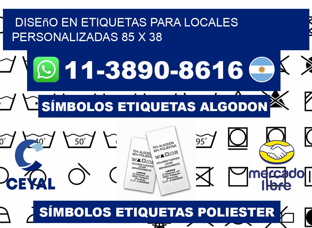 diseño en etiquetas para locales personalizadas 85 x 38