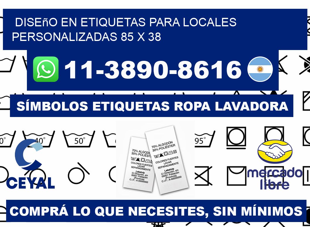 diseño en etiquetas para locales personalizadas 85 x 38