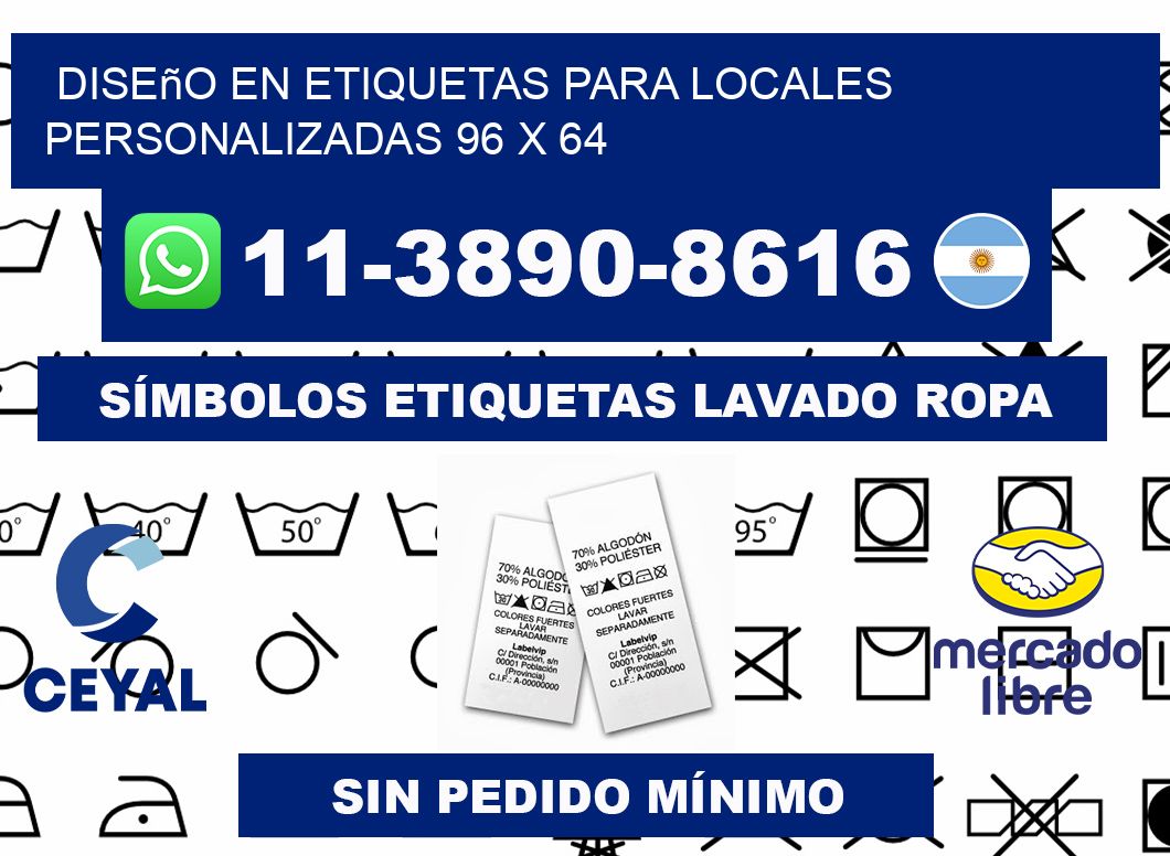 diseño en etiquetas para locales personalizadas 96 x 64