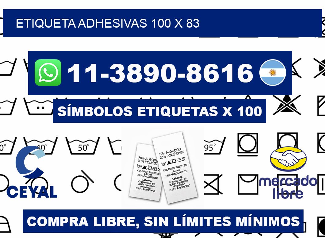 etiqueta adhesivas 100 x 83