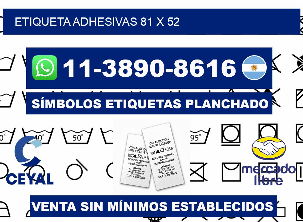 etiqueta adhesivas 81 x 52