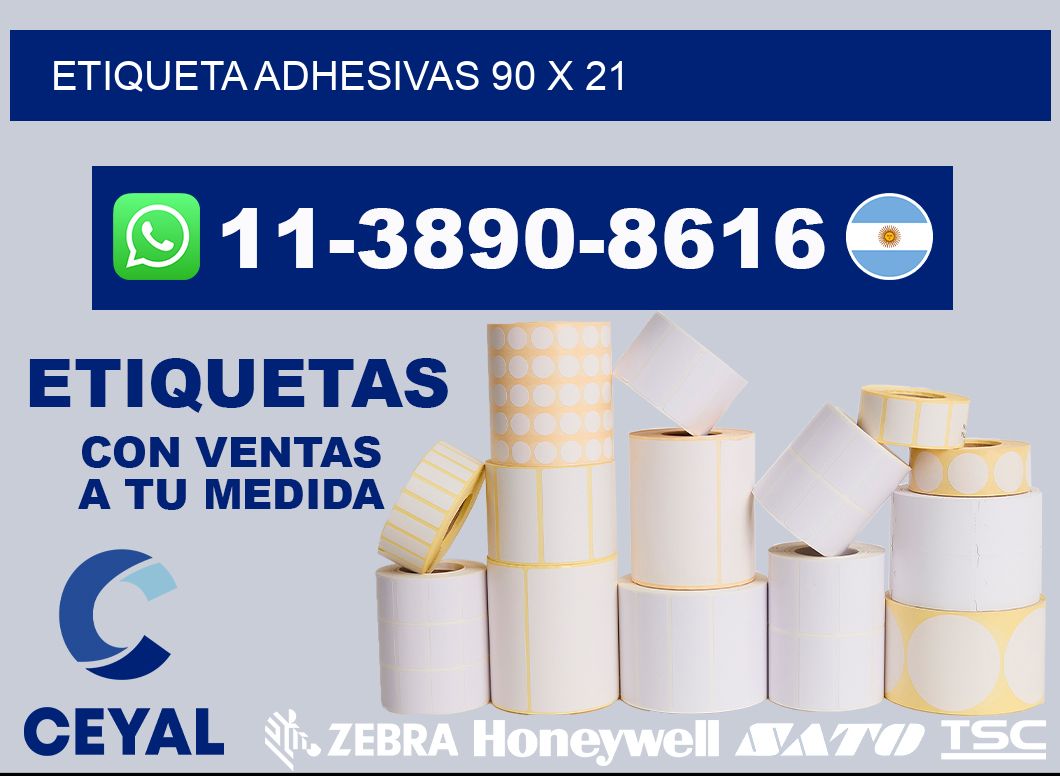 etiqueta adhesivas 90 x 21