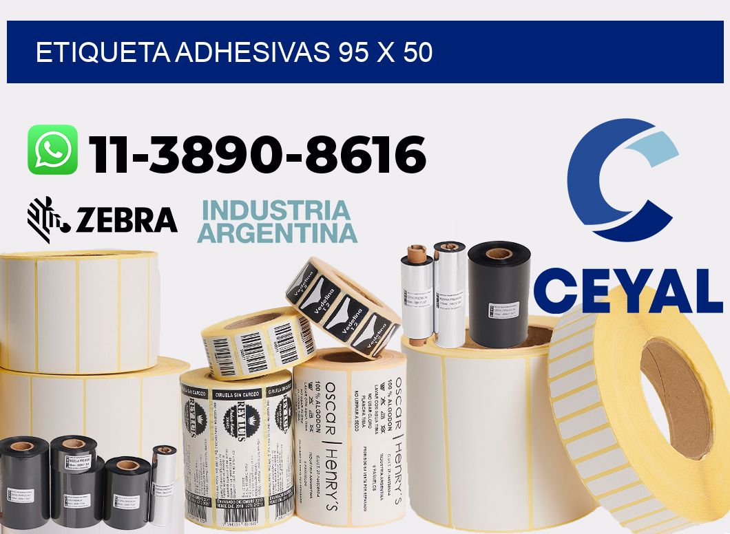 etiqueta adhesivas 95 x 50