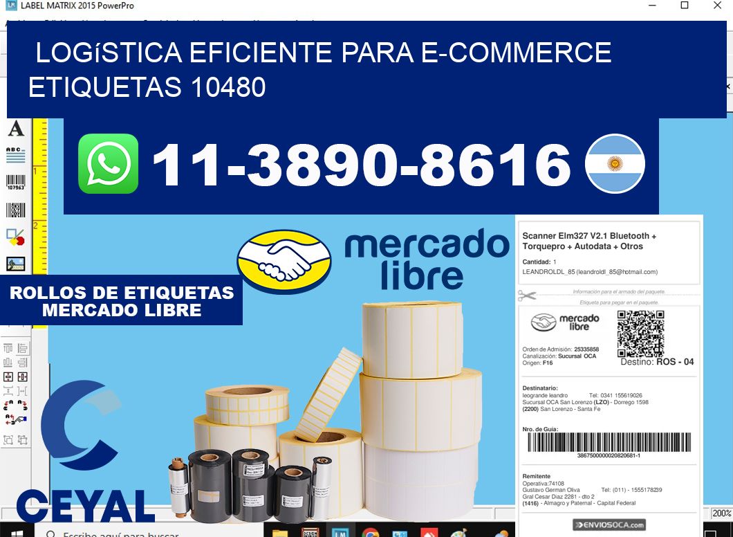 Logística eficiente para e-commerce  etiquetas 10480