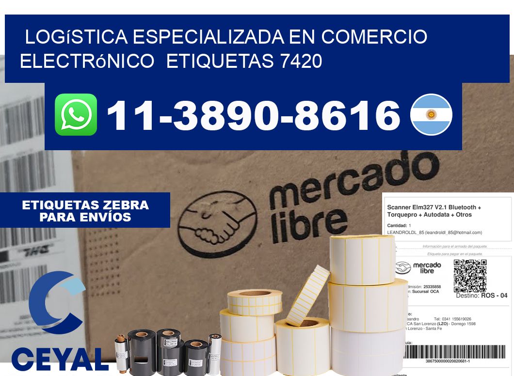 Logística especializada en comercio electrónico etiquetas 7420