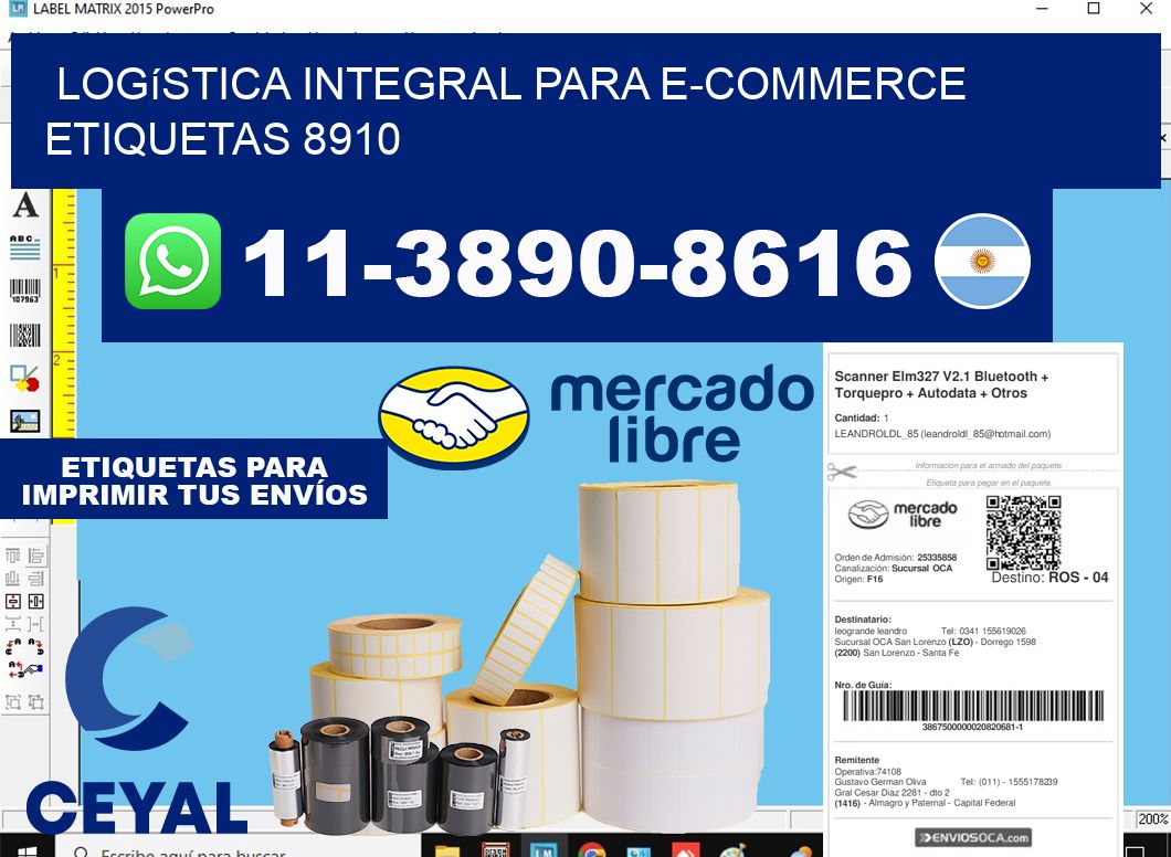 Logística integral para e-commerce etiquetas 8910