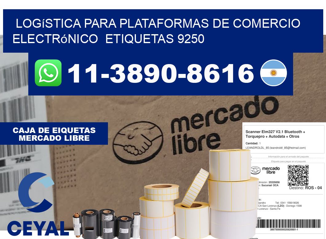 Logística para plataformas de comercio electrónico  etiquetas 9250