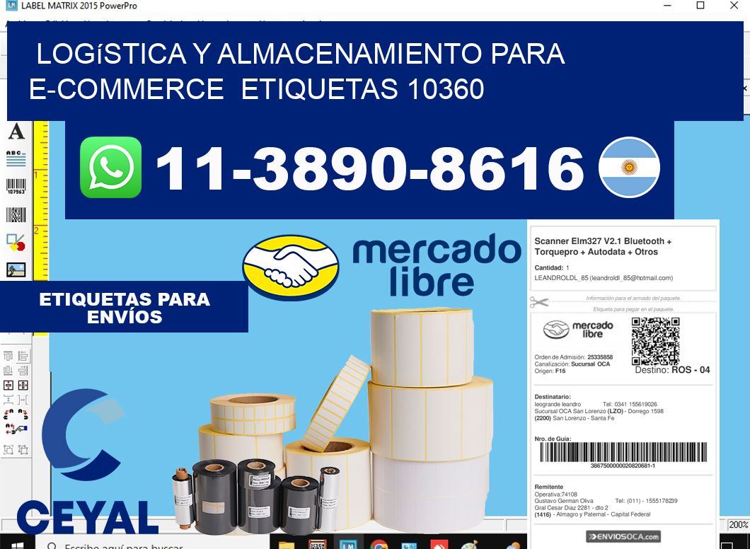Logística y almacenamiento para e-commerce etiquetas 10360