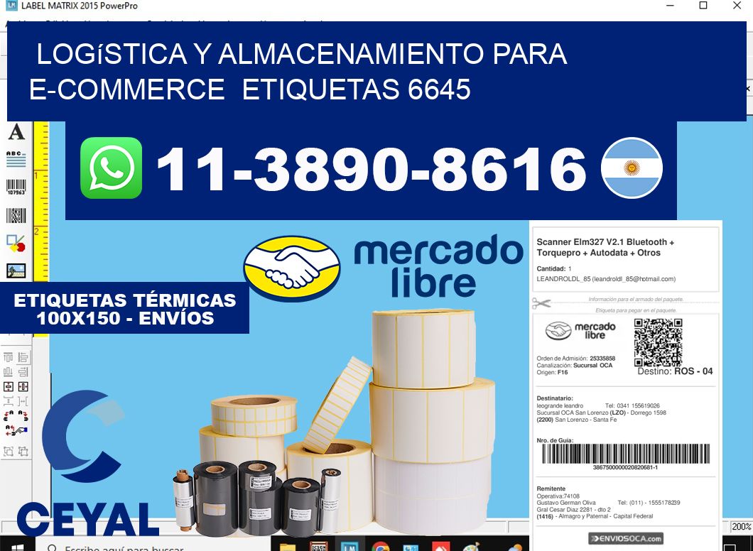 Logística y almacenamiento para e-commerce  etiquetas 6645