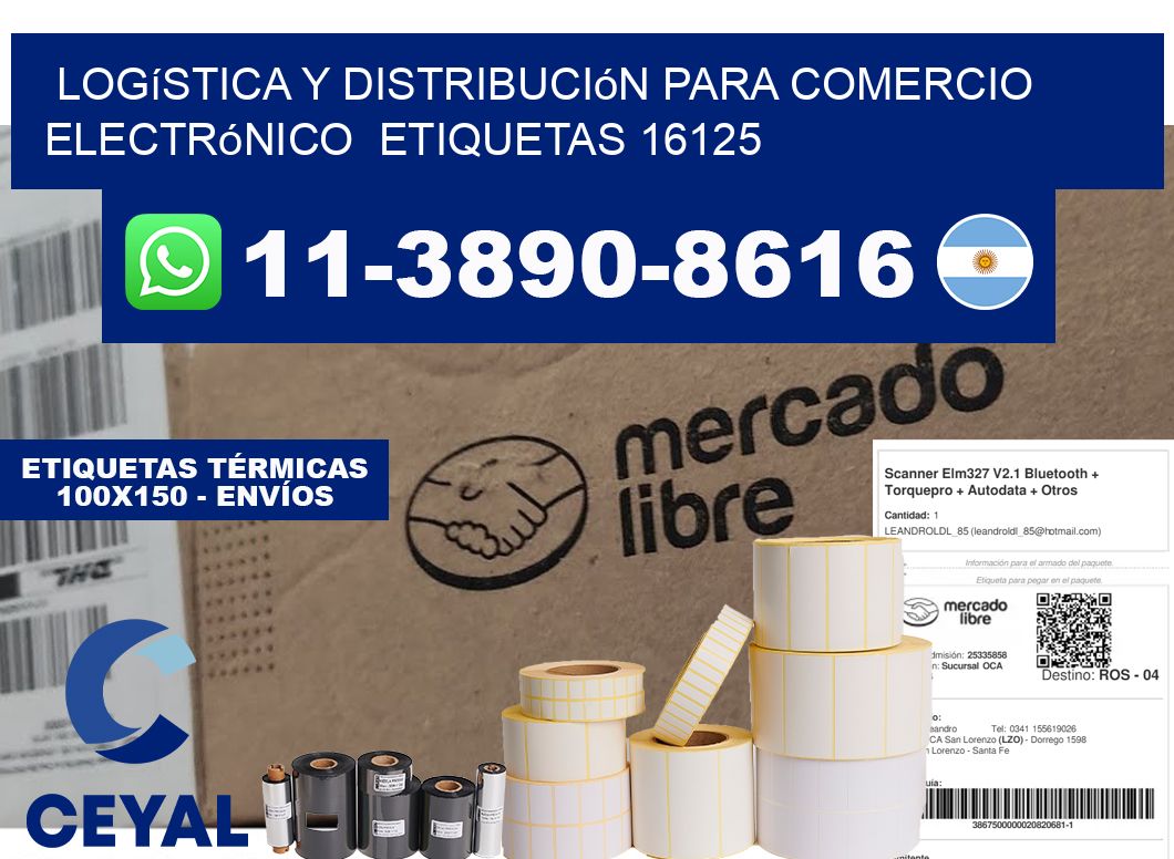 Logística y distribución para comercio electrónico etiquetas 16125