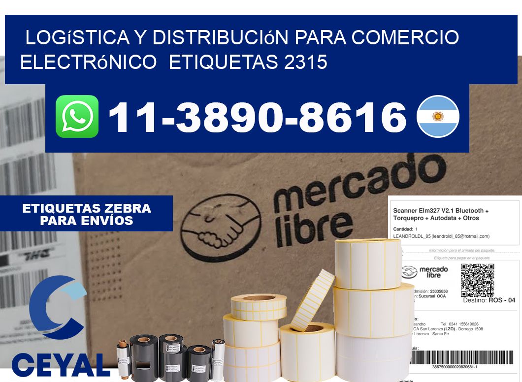 Logística y distribución para comercio electrónico  etiquetas 2315