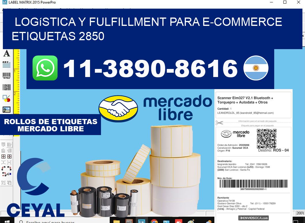 Logística y fulfillment para e-commerce etiquetas 2850