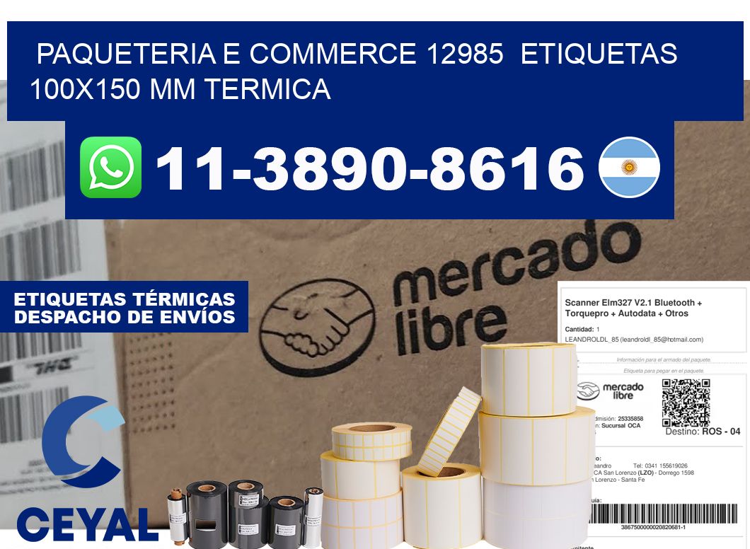 Paqueteria e commerce 12985  etiquetas 100x150 mm termica