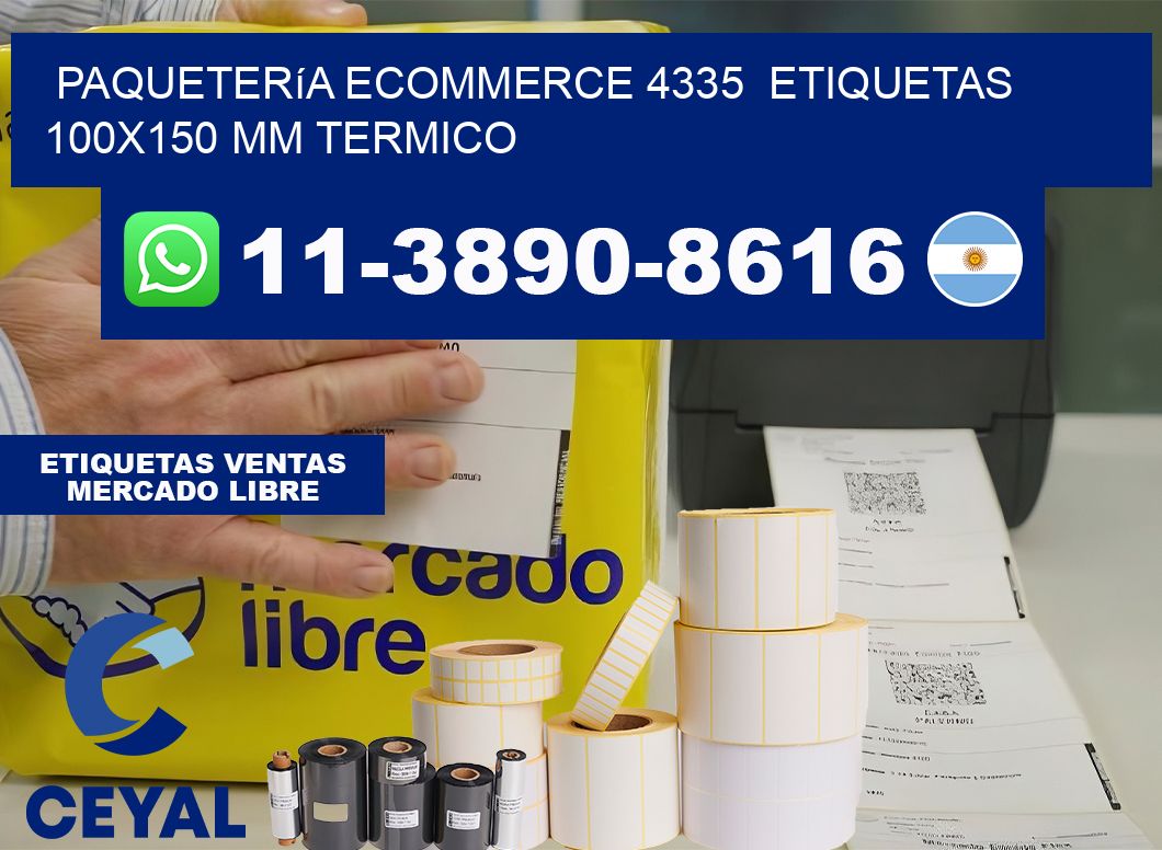 Paquetería eCommerce 4335  etiquetas 100×150 mm termico