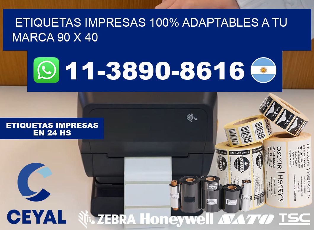 etiquetas impresas 100% adaptables a tu marca 90 x 40
