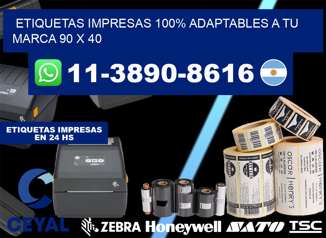 etiquetas impresas 100% adaptables a tu marca 90 x 40