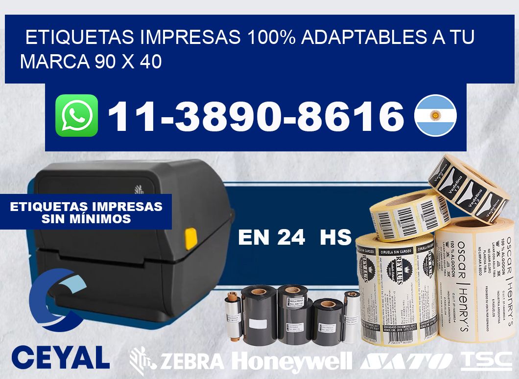 etiquetas impresas 100% adaptables a tu marca 90 x 40
